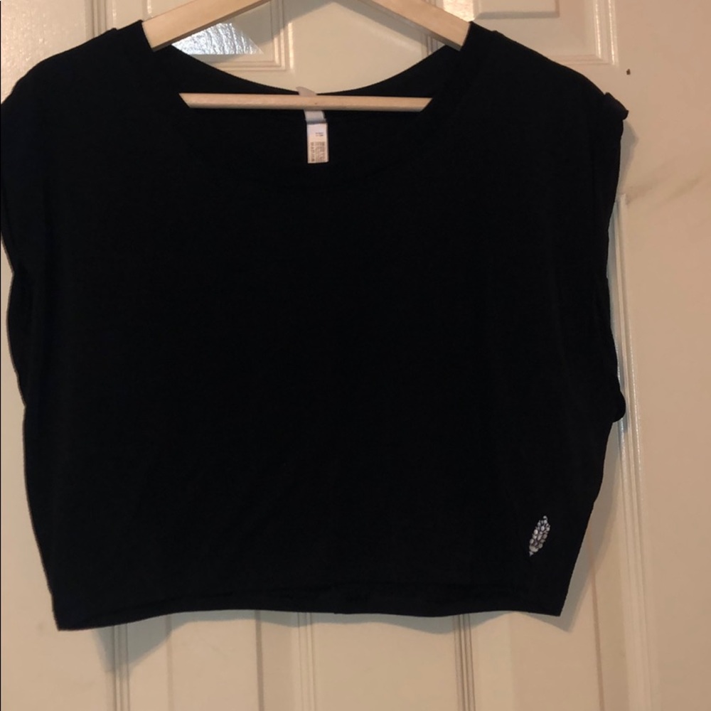 Free people muscle tee crop top